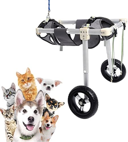 כסא גלגלים של כלבים מתכווננים של צ'ינגי, כסא גלגלים לכלבים רגליים אחוריות, גלגלי כלבים לרגליים אחוריות נכים