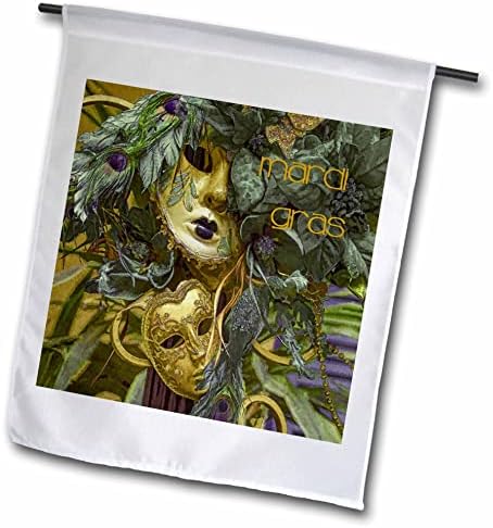 תמונת 3 של מסכות זהב יפות עם ירק ומילות מודר מרדי גרא - דגלים