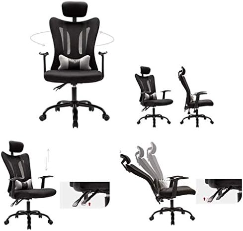 משרד כיסא-עור משרד כיסא שולחן מחשב משימה ארגונומי מסתובב כיסא מתכוונן המותני תמיכה מרופד