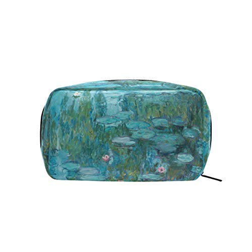 יוניסי מונה ציור חבצלות מים איפור שקיות נייד תיק קוסמטיקה תיק נסיעות קוסמטי ארגונית מוצרי טואלטיקה