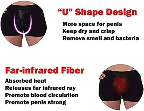 זייז 3 יחידות גברים תחתונים בוקסר קצר טיפול מגנטי בריאות נוחות מכנסיים קצרים הגדלת תחתוני שיפור זכר כוח