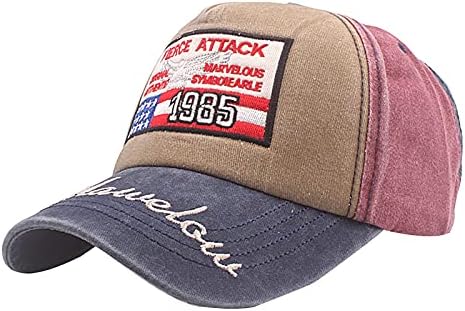 צבע ניגודיות דגל אמריקאי רקמת בייסבול כובע משאית אבא כובע כובע יוניסקס יום עצמאות לגברים נשים
