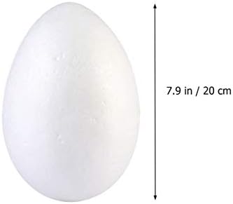 2 pcs ילדים ביצי קצף לבנות ביצה קצף 20 סמ ביצה לבנה ציור ביצה פסח