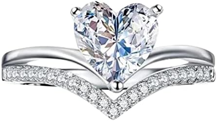 2023 חדש אהבה בצורת גדול ריינסטון טבעת יהלומי אהבת טבעת אלגנטי גיאומטריה ריינסטון טבעת מלא יהלומי טבעות לנשים