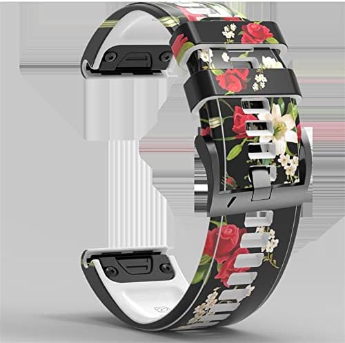 נונומו 22 ממ 26 ממ רצועת שעון חכמה עבור Garmin Fenix ​​7 7x 5 6 5x 6x Pro Epix 3HR הדפסת צמיד Band Smartwatch
