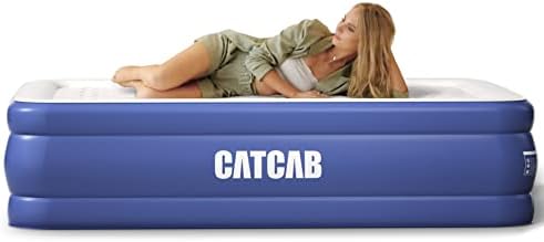 מלכת מזרן אוויר של Catcab עם משאבה מובנית בגודל 18 מיטה מתנפחת בגודל קווין מושלמת לשימוש פנים