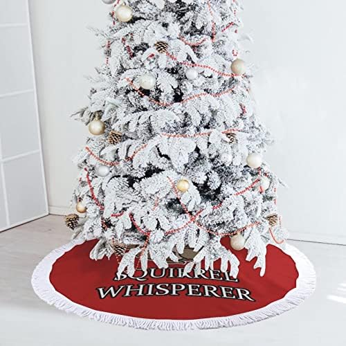 לוחש סנאי חצאית עץ חג המולד חג המולד עץ מחצלת ציצים קישוטים לקישוטים למסיבת חג 30/36/48 אינץ '