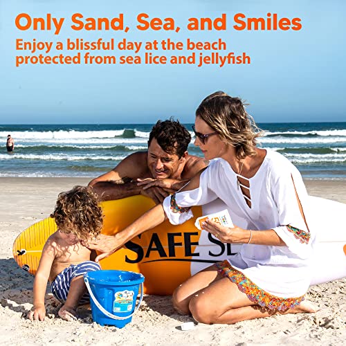 מקדם הגנה בטוח לים 50 + קרם הגנה לילדים / נסיעות בגודל 3.4 עוז. / לעור רגיש / נגד מדוזה וים כינים עוקץ