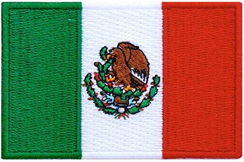 גרפי אבק מקסיקו דגל רקום ברזל על תיקון אפליקצית מקסיקני דגל תלבושות אחיד עשה זאת בעצמך ז ' אן מעיל