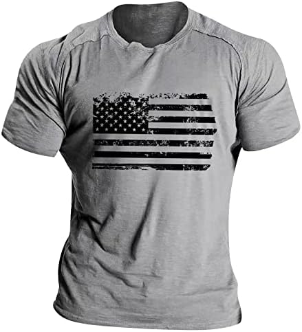 חולצות פטריוטיות של Ruiruilico לגברים אמריקה דגל חולצה 2023 קיץ שרוול קצר O צוואר צוואר צוואר גרפי