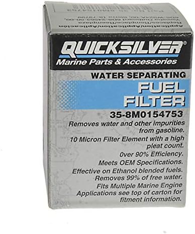 Quicksilver 8M0154753 מים מקוונים המפרידים בין מסנן דלק לבחירה של ימאהה 20-115 כס.