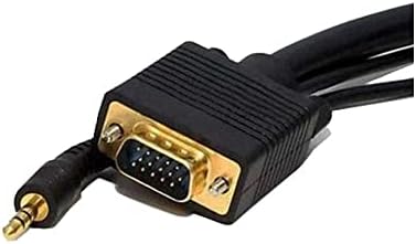 C&E VGA SVGA צג כבל עם שמע HD15 25 רגל עם כבל צג אודיו סטריאו 3.5 ממ.