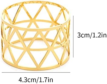 N/A 12 יחידות סגסוגת מפיות מפיות טבעות חתונה מפיות אבזם קישוט טבעת טבעת טבעת שולחן אביזרים למסיבת מפיות