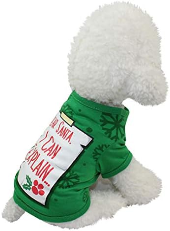 בגדי כלב לחיות מחמד תחפושת לחג המולד בגדים מצוירים חמודים לתלבושות של כלבים בינוניים קטנים לבגדי חג המולד