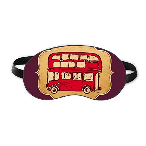 חותמת מטרייה בלונדון באוטובוס אדום אוטובוס שינה מגן עיניים רך לילה כיסוי גוון מכוסה