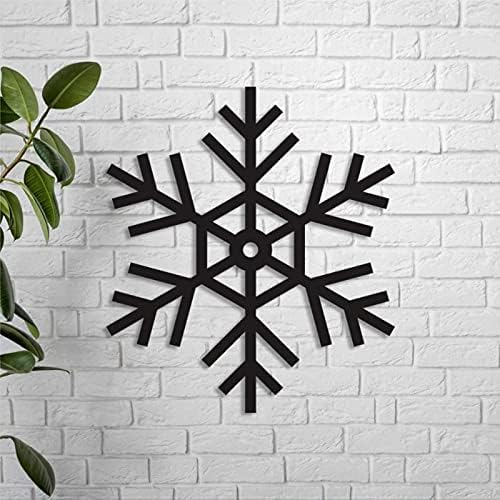 Godblessign Snowflake שלט מתכת, שלט, תפאורה לקיר מתכת לבר קפה ביתי קפה בר, מתנה מודרנית של עיצוב בית חווה,