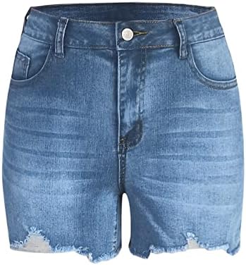 מכנסיים קצרים לנשים מכנסי ג'ינס אמצע עליית מכנסי קיץ אורך הברך אורך מכנסיים חמים אופנה אופנתית מכנסיים קצרים