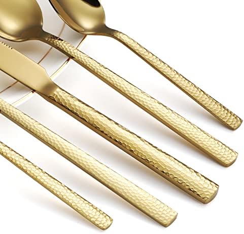כלי כסף סט של 20 נירוסטה זהב סכום סט עבור 4 מטבח סכום סטים כולל מזלגות כפות סכיני עבור בית מסעדת מלון