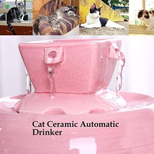 חתול קרמיקה אוטומטי מזרקת שתייה לחיות מחמד מתקן מים רכיבה על אופניים מסנן מזרקת חתול אספקת מזין החלקה לחיות מחמד