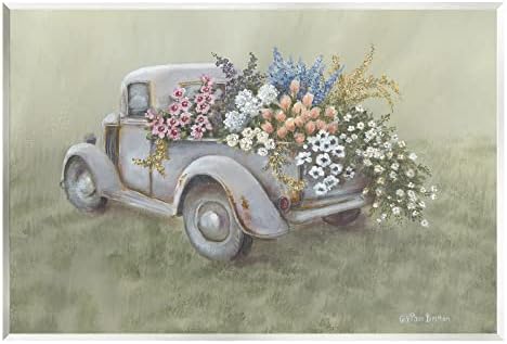 סטופל תעשיות בית חווה פרח באגי רכב לוח קיר אמנות, עיצוב על ידי פאם בריטון, 19 על 13