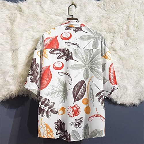 גברים הוואי רופף פרחוני חולצות קצר שרוול הדפסת כפתור למטה חולצה קל משקל קיץ חוף חולצות עם כיס