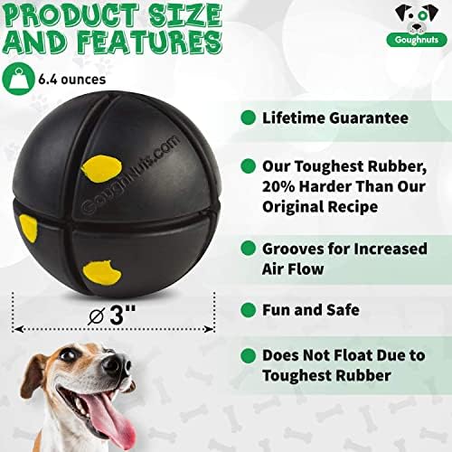 סופגניות-כמעט בלתי ניתן להריסה כדור-מובטח כלב ללעוס צעצועי עבור לועסים אגרסיביים כמו פיטבול, גרמנית