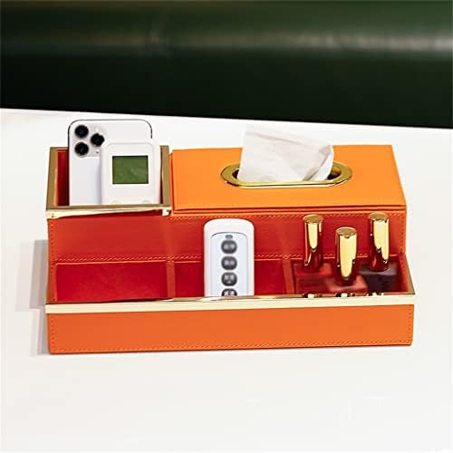 קופסא אחסון רב -פונקציונלית של קופסת הרקמות קופסה בסלון שולחן קפה שלט רחוק קופסת נייר קופסת נייר קופסת