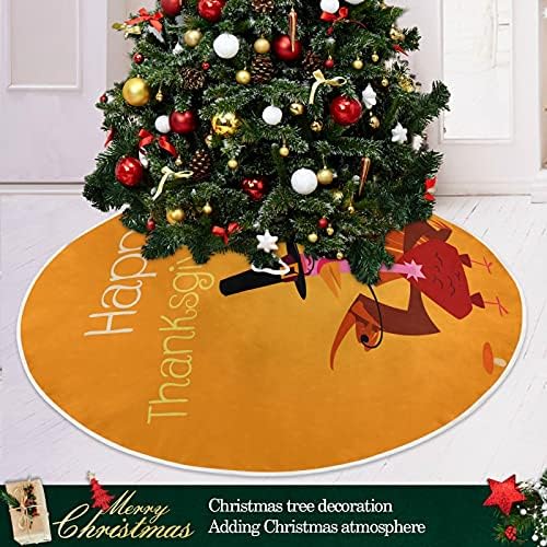 Oarencol חג ההודיה חצאית עץ חג המולד 36 אינץ 'כובע עולי רגל