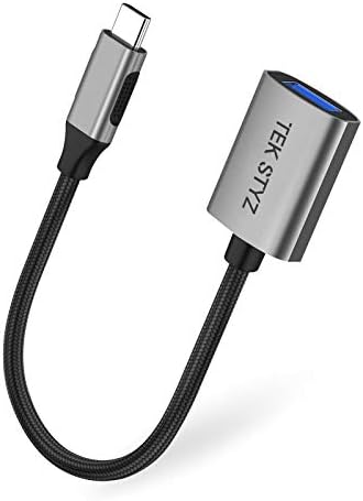 מתאם Tek Styz USB-C USB 3.0 תואם לממיר Samsung Galaxy S9 Plus OTG Type-C/PD USB 3.0 ממיר נקבה.