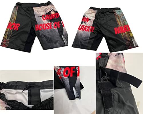 מכנסיים קצרים MMA מותאמים אישית -מכנסיים קצרים של קרב, BJJ, Muay Thai, מכנסי ג'יו ג'יטסו אימונים חוצה