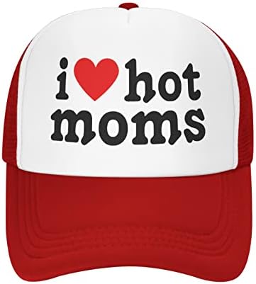 אני אוהב לב אמהות חמות כובע יוניסקס כובעי משאיות למבוגרים כובעים מתכווננים למבוגרים כובעי דייג