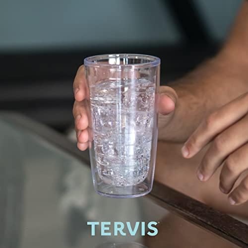 מגוון גולף Tervis Bentgrass מיוצר בארהב כוס מבודד כפול קירות, 16oz-4pk
