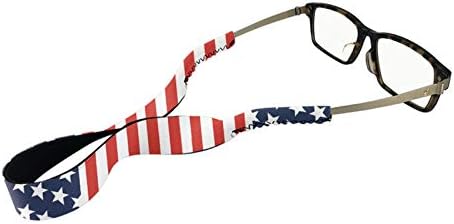 רצועת משקפי בטיחות של אוזוחי לנשים גברים אופנה דפוס דגל כוכב אמריקאי אלסטי סביב ראש רצועת משקפיים עבה רצועת צף,