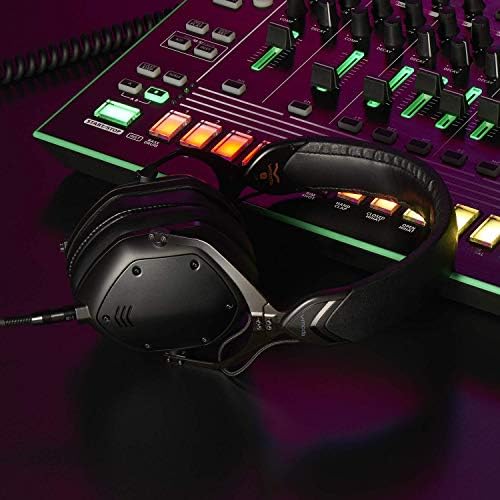 Crossfade M-100 אוזניות אובר-אוזניות-מטות שחור & v-moda xl כריות לאוזניות אוזניות יתר-שחור