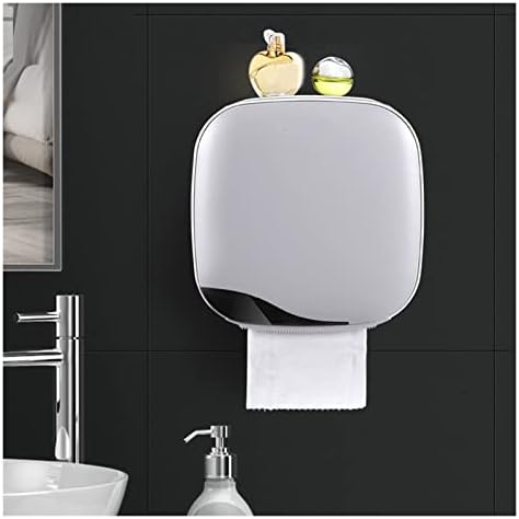 שודים מחזיק נייר חדר אמבטיה מחזיק קיר רכוב ABS מפלסטיק אטום רקמות אגרוף אגרוף חינם WC גליל נייר