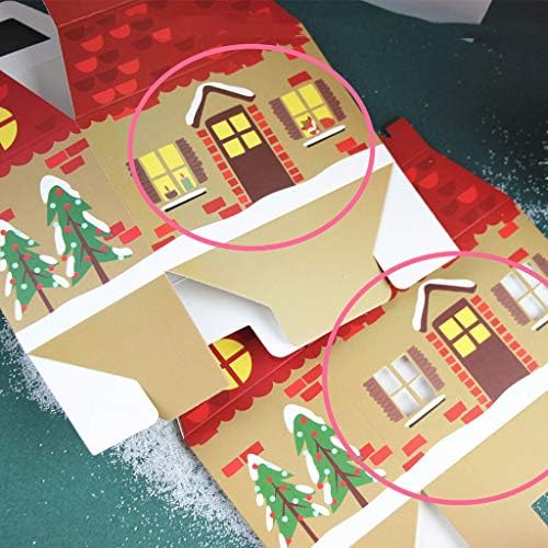 שקית שקית נייר מתנת אריזת קרטון נייר חג המולד קראפט תיק 5 יחידות בית תפאורה זכוכית חג עץ סט
