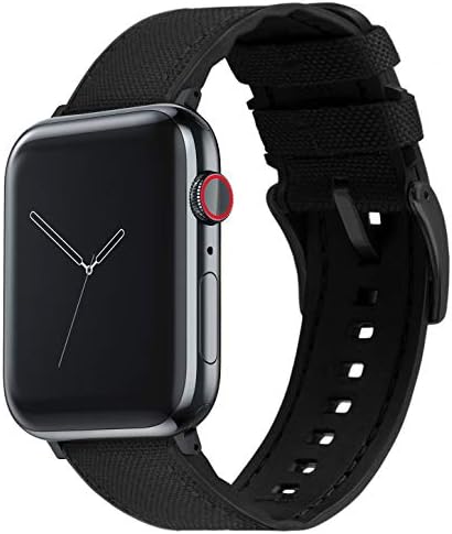בד ברטון קורדורה ופס שעונים היברידי סיליקון עם סורגי קפיץ מהירה משולבת - תואמים לכל דגמי Apple Watch