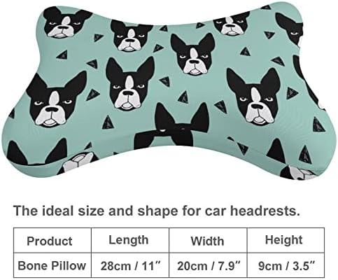 טרייר כלב פנים מכונית מכונית צוואר כרית כרית של 2 מושב אוטומטי כרית כרית כרית צוואר מנוחה תמיכה באביזרי פנים כרית