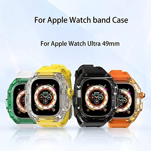 Aemall עבור Apple Watch Ultra 49mm Series Series 8 7 6 5 4 SE צמיד רצועת צמיד שעון שעון אור