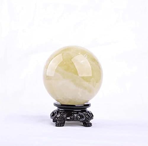טלוני 1 pc 50 ממ -90 ממ אבן חן טבעית אבן סיטרין צהוב קוורץ כדור קריסטל לקישוט פנגשוי מתאים לקישוט