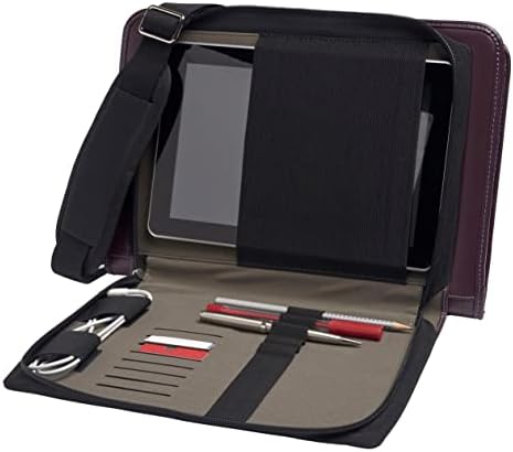 מארז שליח מחשב נייד עור סגול של Broonel - תואם לזרם HP 11 -AK0502SA 11.6 אינץ 'מחשב נייד