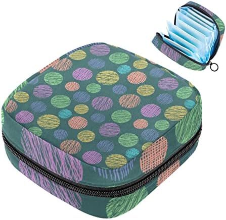 צבע עגול תקופת פאוץ, נייד טמפון אחסון תיק טמפונים לאסוף תיק נשי טיפול סניטרי ארגונית עבור בנות בית