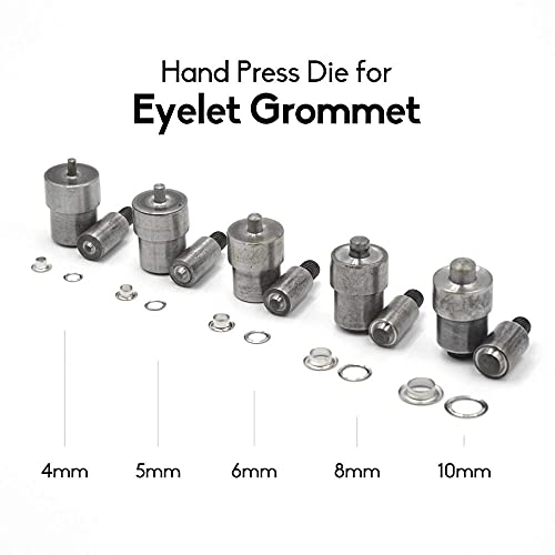 1Set Eyelet Grommet Die 4 ממ 5 ממ 6 ממ 8 ממ 10 ממ 12 ממ 14 ממ 20 ממ למכונת כלי לחיצה על היד, 10 ממ