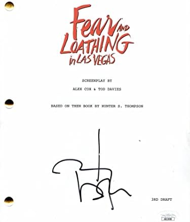 ג'וני דפ חתם על פחד ותיעוב של חתימה בלאס וגאס ב תסריט סרטים מלא עם אימות ג'יימס ספנס ג'סא - סיוט ברחוב