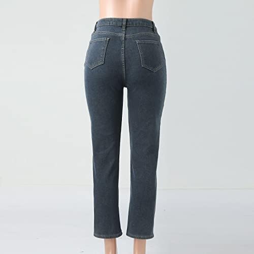 Miashui 311 מכנסי ג'ינס נשים מראים סתיו דק של נשים וחורף מכנסיים חדשים מותניים גבוהים מכנסיים רופפים