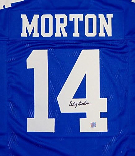 קרייג מורטון חיצה חתימה כחול סגנון סגנון פרו-ג'רזי- מקור הג'רזי