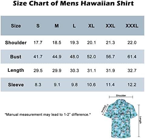 חולצות בהוואי לגברים כפתור למטה חולצות שרוול קצר פרחוני פרחוני טרופי רגיל עם חופשת קיץ חולצות חוף