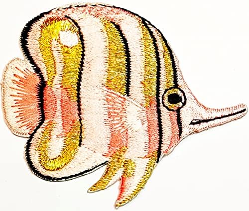 Kleenplus 2PCs. דגים חמודים שחייה שחייה קריקטורה קריקטורה רקומה ברזל על תפירה על תג לג'ינס מעילי כובעי