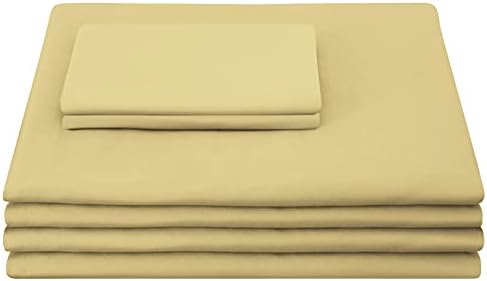 סט גיליונות גודל תאומים - 4 חלקים מיקרופייבר סופר רך 2200 סט חוטים סט סדין - סדינים מצעים - סדין מיטה חופשי
