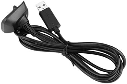 DALKEYIE NEW USB PLAY & THARGED CHARGE מתאם כבלים עבור XBOX 360 בקר שחור